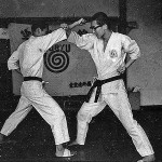 Soryukan, Sasebo, Jp, Michio Koyasu, #13 Performing Taisabaki Kumite Chudan Jodan Age Uke Uke, 1965