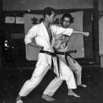 Soryukan, Sasebo, Jp, Michio Koyasu, #16 Performing Taisabaki Kumite Sukui Uke Chudan Hiji Ate, 1965