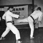 Soryukan, Sasebo, Jp, Michio Koyasu, #4 Performing Taisabaki Kumite Chudan Mawashi Ushiro Geri, 1965