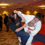 USJJF Nat Champ, Niagra Falls, Ny, Aron & Tiffany Caldwell Fooling Around, Shihan Caldwell & Hanshi Anderson in conference in background, 2007